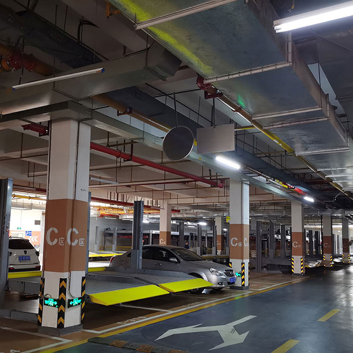 鄉城升降橫移式機械立體停車設備二手